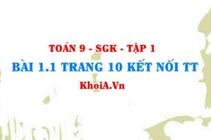 Bài 1.1 trang 10 Toán 9 Kết nối tri thức Tập 1